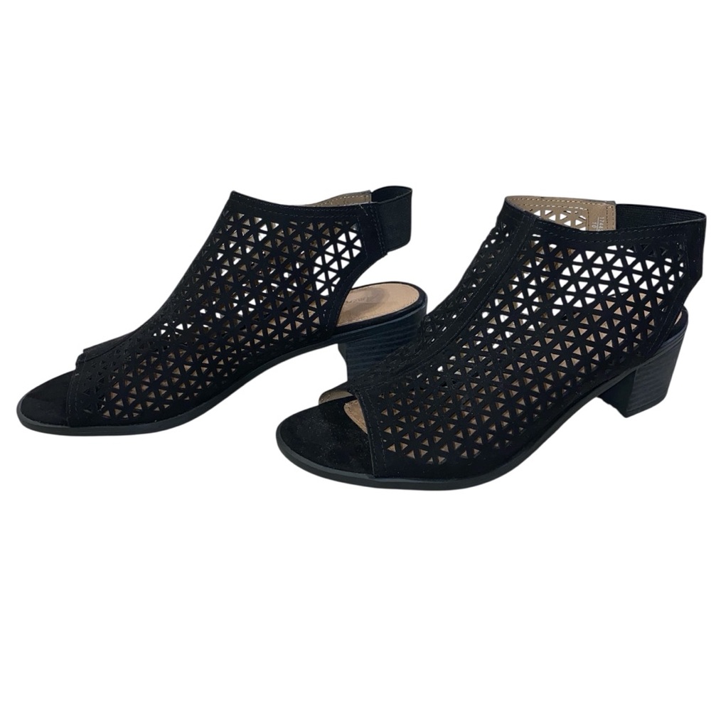 American Eagle Outfitters Black Open-Toe Block Heel Sandals